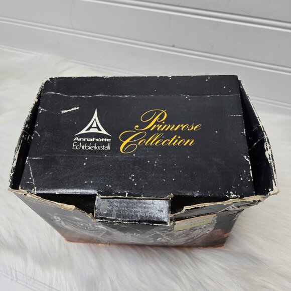 Vtg Anna Hutte Bleikristall 24% Lead Crystal Hand Cut Signed Footed Bowl 5x7x4.5 - Picture 5 of 11